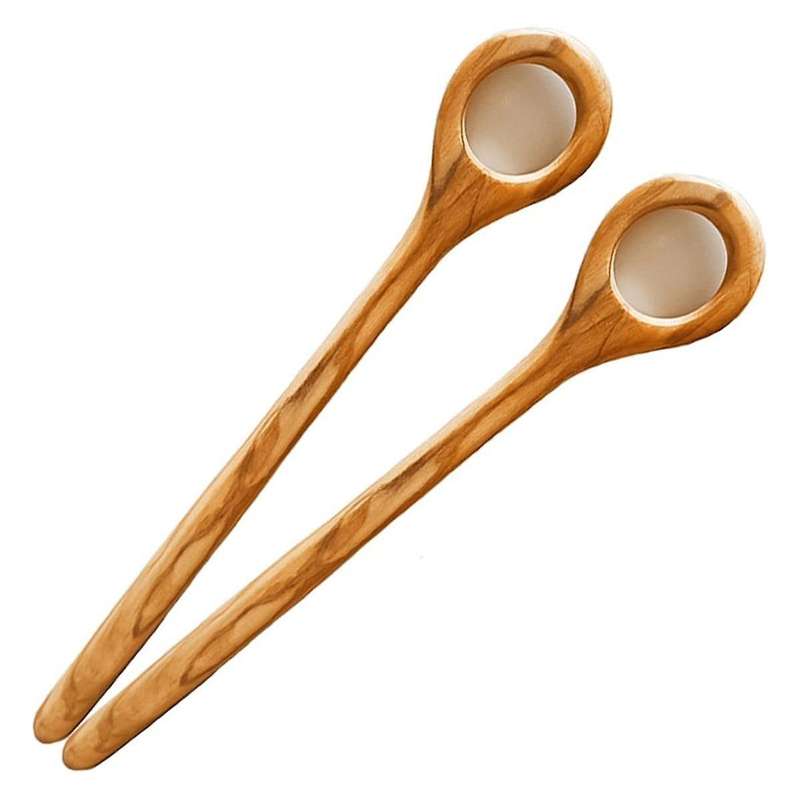 Danish Dough Whisk - 2Pcs Olive Wooden Bread Whisk, Bread Making Tools for Mixing - Sourdough Whisk