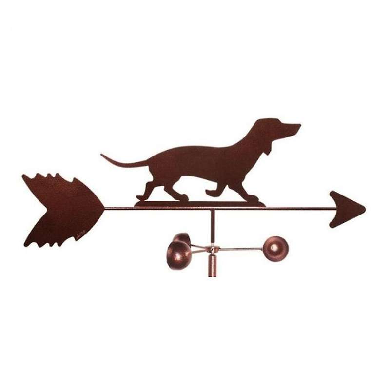 Dachshund Weather Vane Stainless Steel Spray Paint Outdoor Rooftop Roof Ornaments
