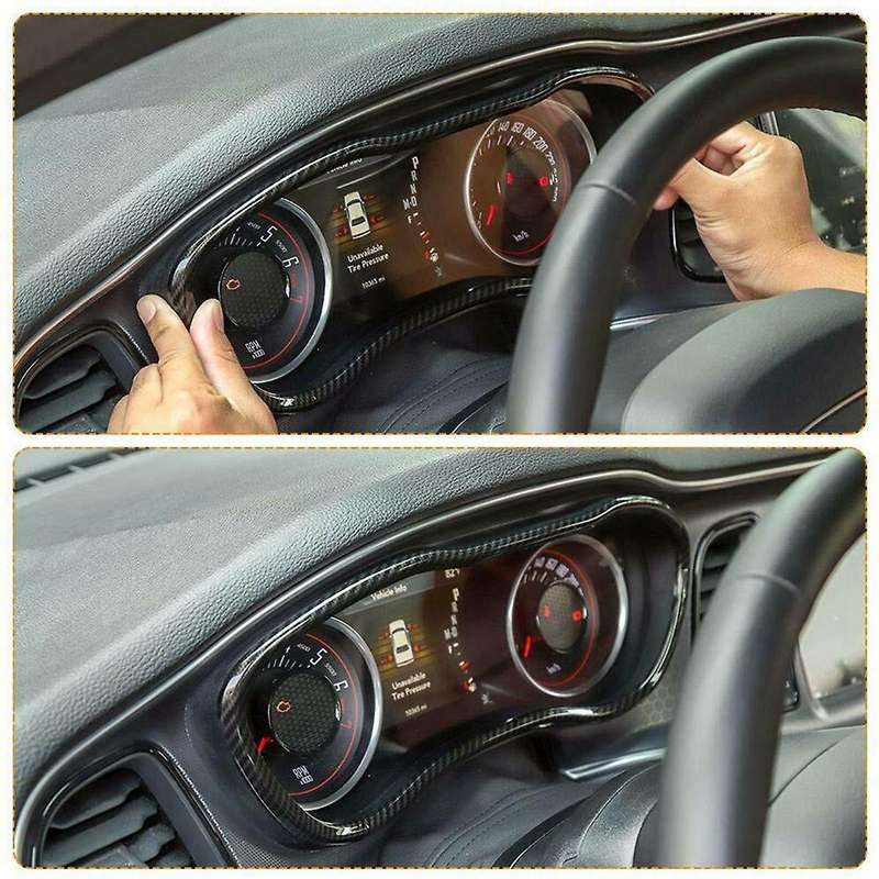 Dash Board Covers Trim ABS Interior Accessories for 2015-2020 (Carbon Fiber)