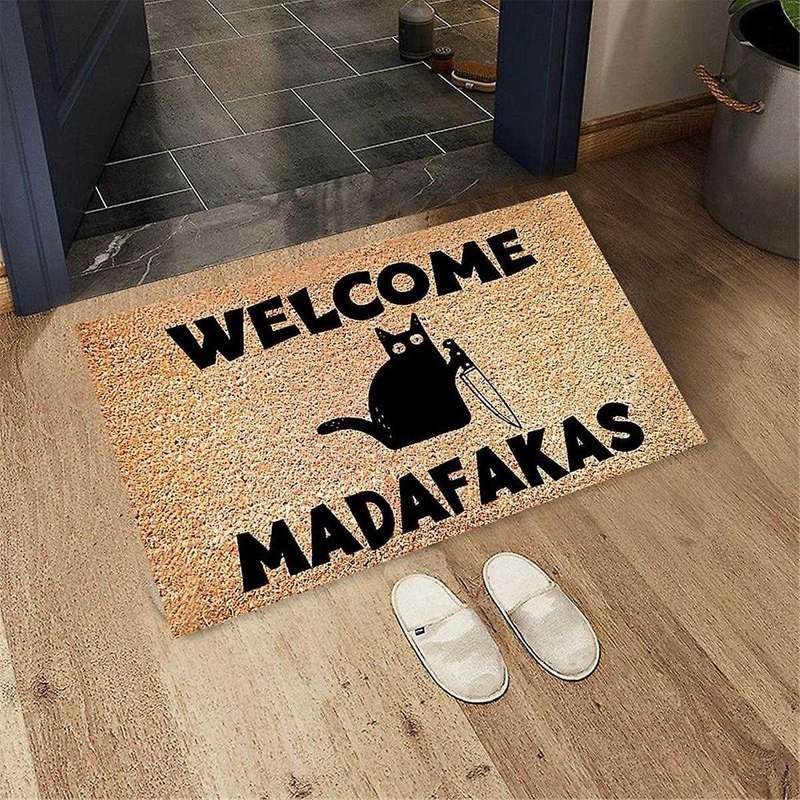 Dark Welcome Madafakas Full Print Doormat Fun Doormat Home Decor Kitchen Bathroom Decor Give People