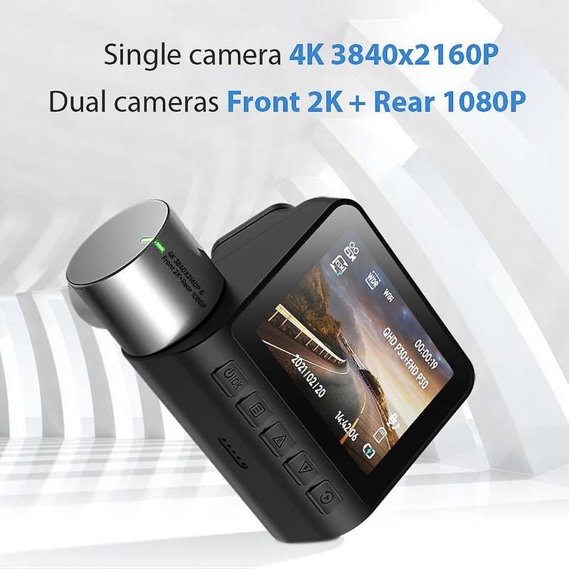 Dash Cam 4K 3840X2160P with WiFi GPS Full HD Wide Angle Camera Night Vision Loop Recording