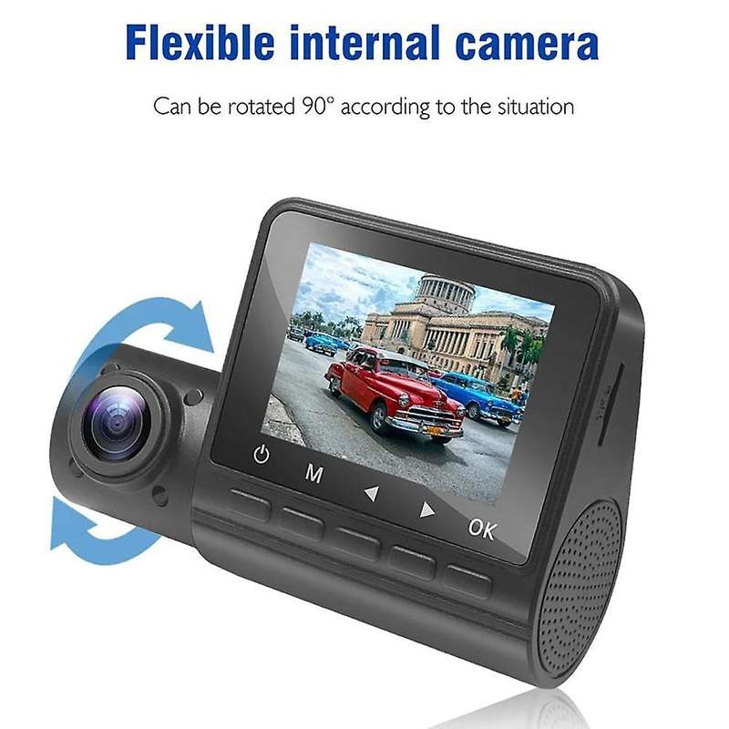 Dash Cam 1080P HD Car DVR with Rotatable Lens Motion Detection Night Vision Dashboard Camera Driving