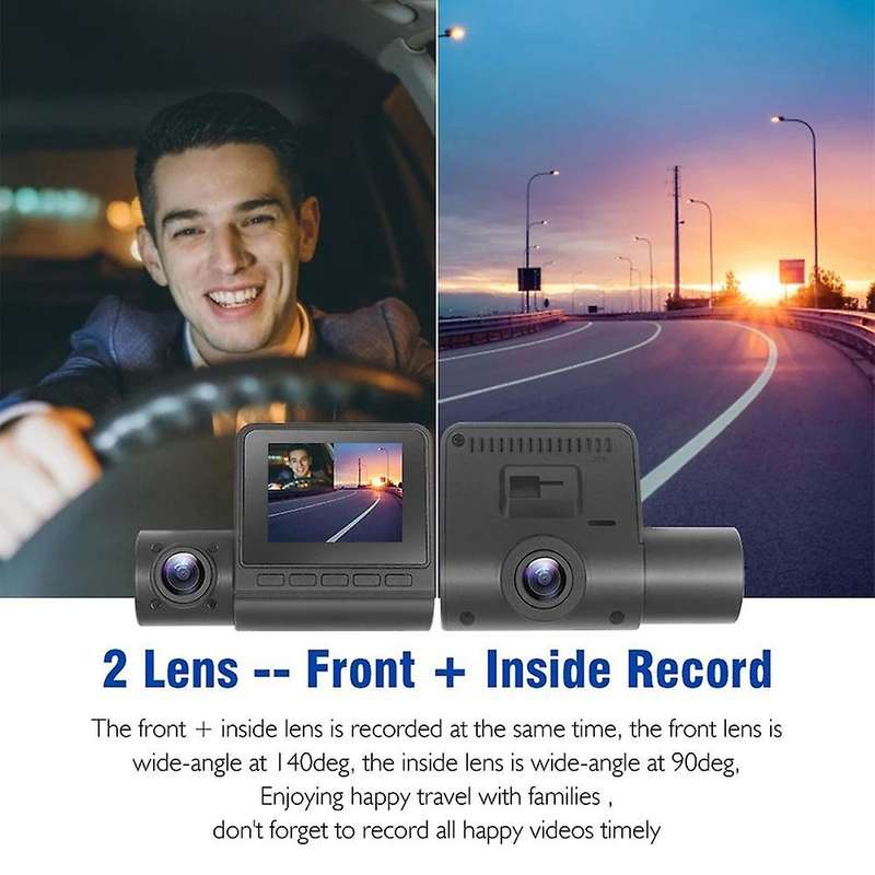 Dash Cam 1080P HD Car DVR with Rotatable Lens Motion Detection Night Vision Dashboard Camera Driving