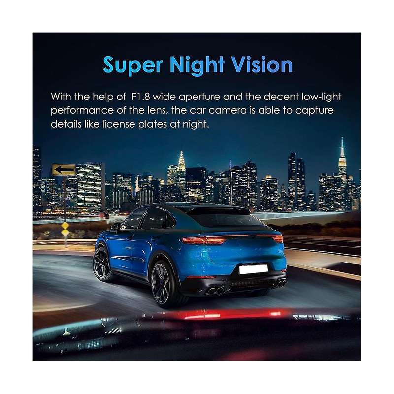 Dash Cam Built In Wifi Car Dashboard Camera Recorder with Fhd 1080p, for Cars with Night Vision, Lo