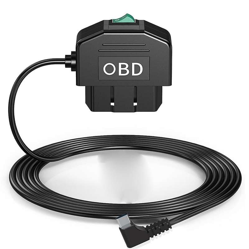 Dash Cam OBD Hardwire Kit,Dash Camera USB Type C Hardwire Kit with OBD Power Cable for Dashcam 12-24