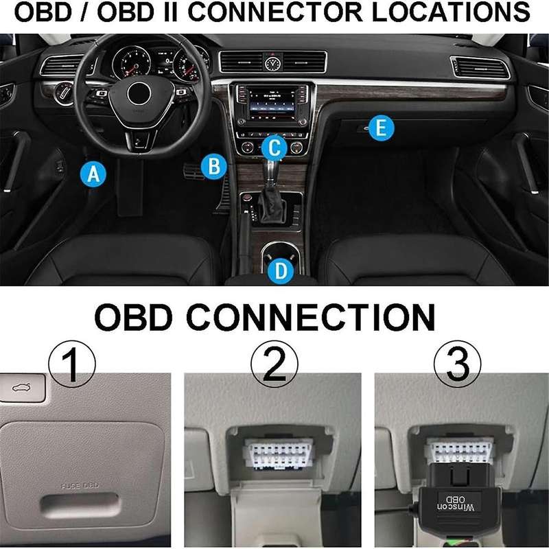 Dash Cam OBD Hardwire Kit, Dash Camera USB Type C Hardwire Kit with OBD Power Cable for Dashcam 12-2