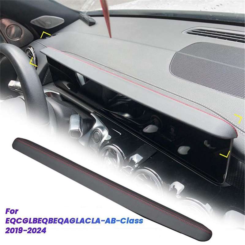 Dash Navigation Shading Cover Trim for EQC//EQB/EQA/GLA/CLA-A/B-Class 19-24 Center Screen Visor Plat