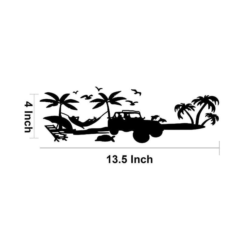Dashboard Decal Glove Box Beach Scenery Vinyl Sticker Trim for Wrangler JL JT 2018-2023 Accessories