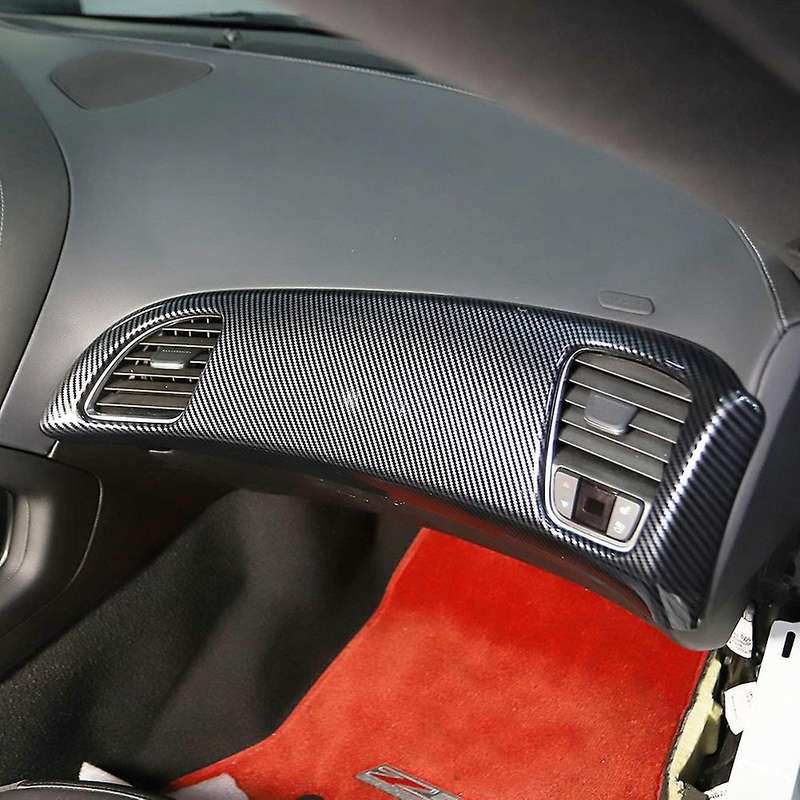 Dashboard Panel Decor Cover for Corvette C7 2014 2015 2016 2017 2018 2019 Accessories Abs Carbon Fi