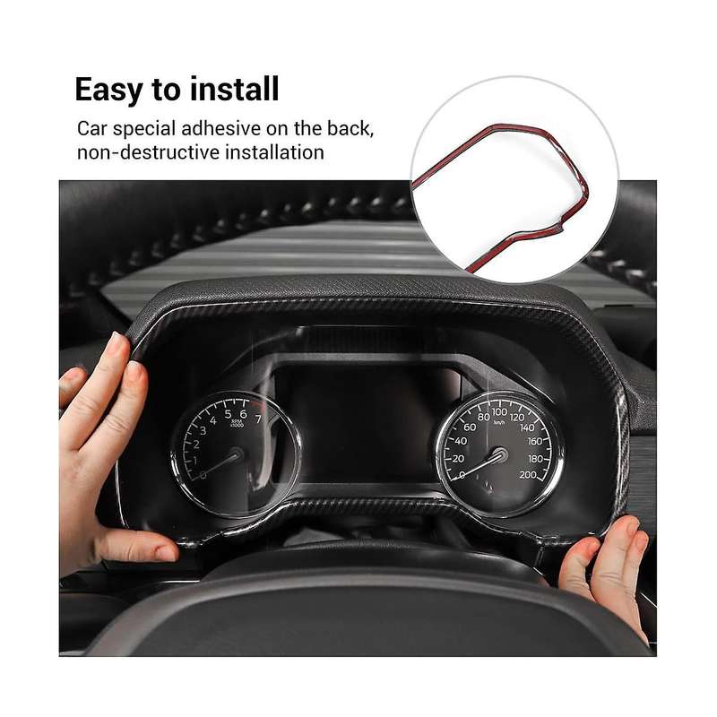 Dashboard Meter Panel Cover Trim for 2021 2022 2023 Dash Board Frame Bezel Accessories - ABS Carbon