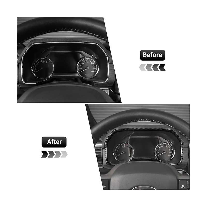 Dashboard Meter Panel Cover Trim for 2021 2022 2023 Dash Board Frame Bezel Accessories - ABS Carbon