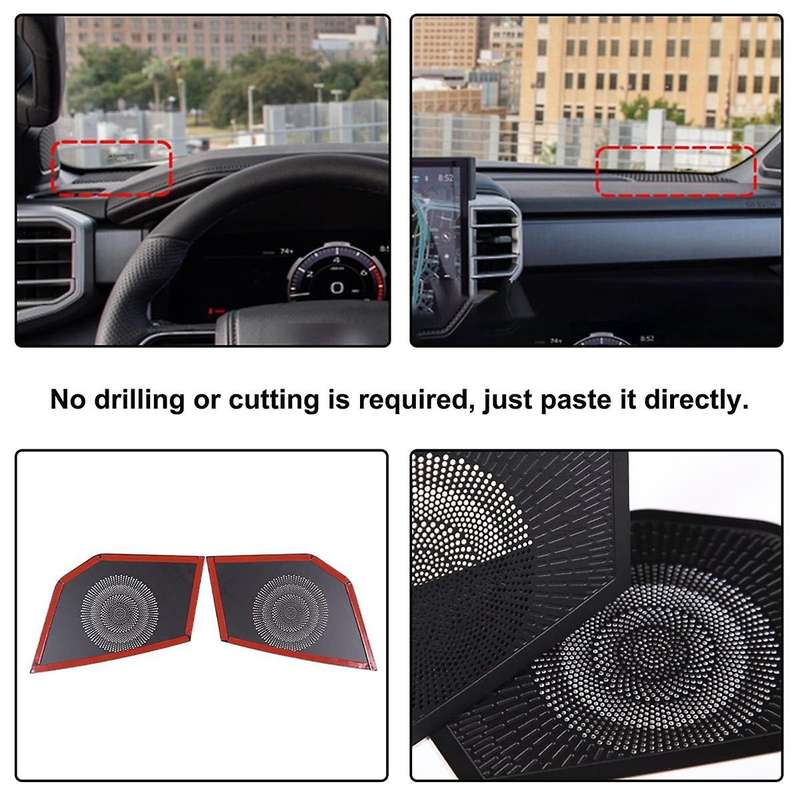 Dashboard Side Speaker Horn Cover Trim for / Sequoia 2022-2024 Interior Accessories