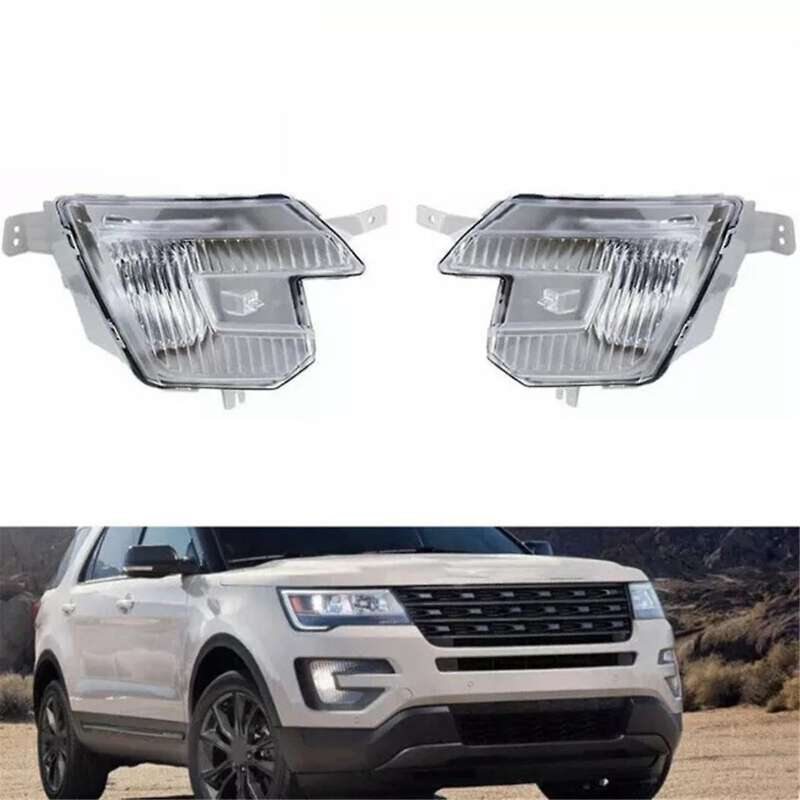 Daytime Running Light Bumper Fog Lights for Explorer 2016-2018 FB5Z-15201-E FB5Z-15201-D FO2593237 F