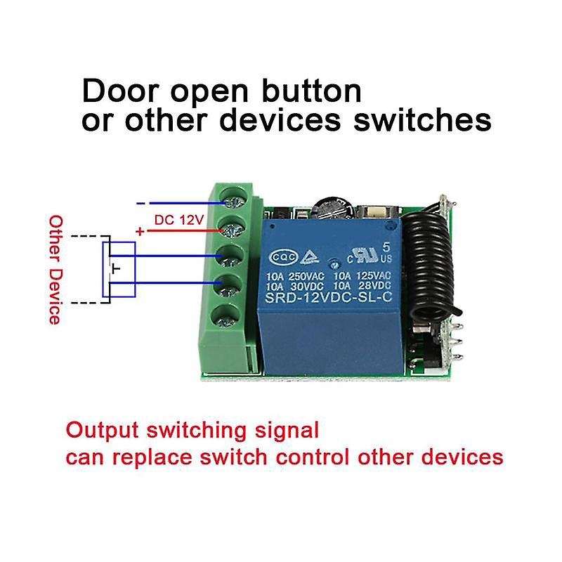 DC 12V 1CH 433MHz Universal Wireless Remote Button Module Diy Kit