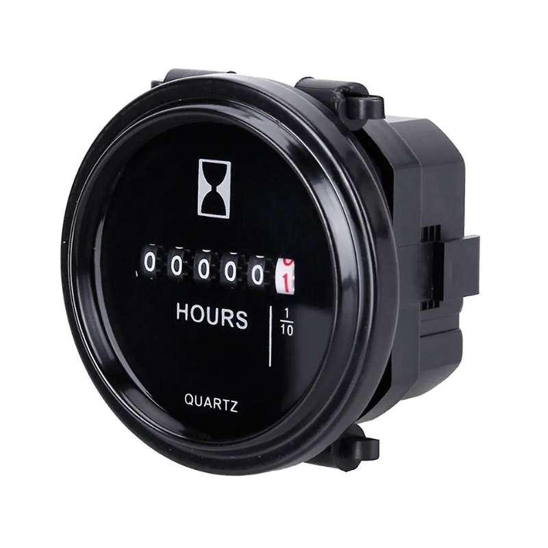DC 12/24/36V Digital Timer Quartz Timer for Marine Engine 2 Inch Waterproof Gauge Motorcycle Car Tru