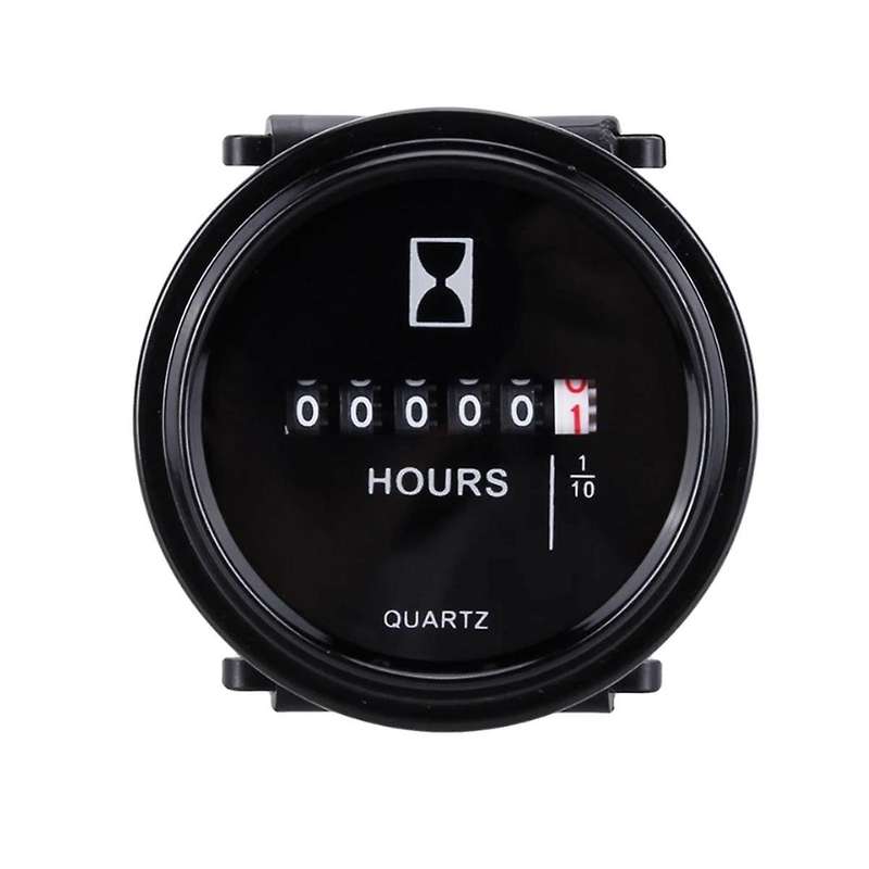 DC 12/24/36V Digital Timer Quartz Timer for Marine Engine 2 Inch Waterproof Gauge Motorcycle Car Tru