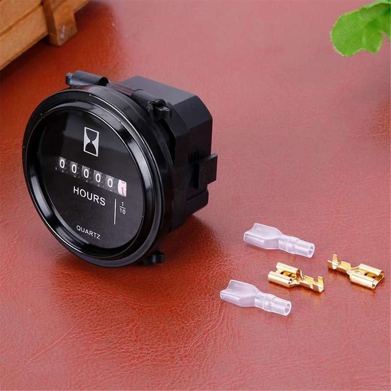DC 12/24/36V Digital Timer Quartz Timer for Marine Engine 2 Inch Waterproof Gauge Motorcycle Car Tru