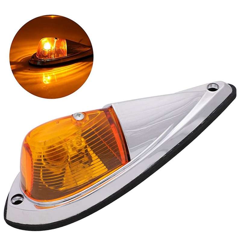 Dc 12v Amber Teardrop Cab Light Cab Marker Light Front Rear Top Clearance Roof Running Light Wiring