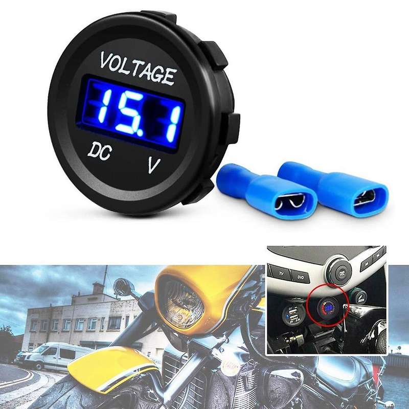 Dc 12v Led Panel Digital Voltage Meter Display Voltmeter for Boat Marine Vehicle Motorcycle Truck A