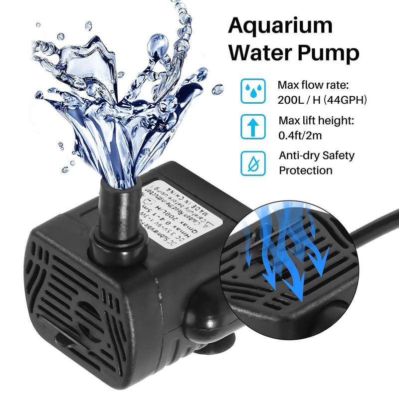 Dc 3.5v -9v 3w Usb Submersible Water Pump Aquarium Fountain Pond Pump