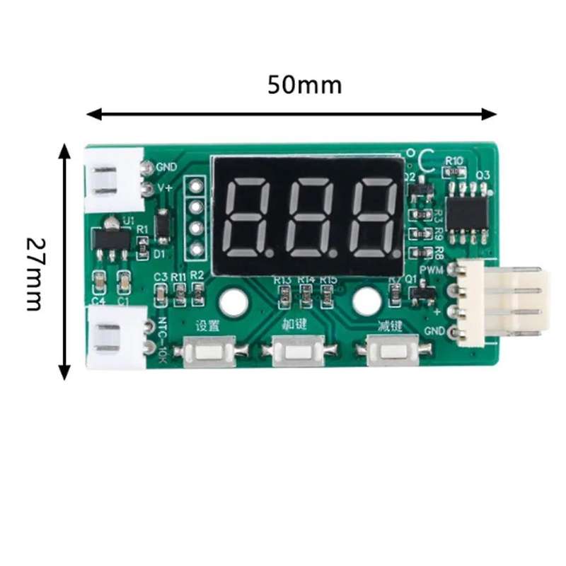 DC 12V PWM Temperature Detector Probe Controller Module 4-Wire Temperature Fan Controller Governor f