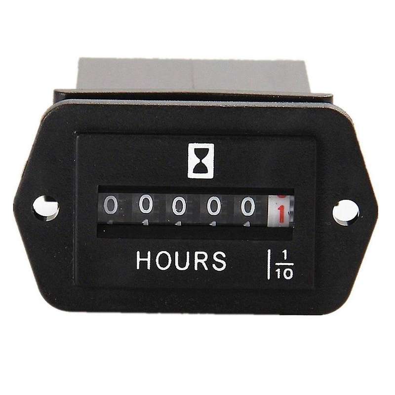 DC10V-80V Mechanical Hour Meter Compatible Engine Generator Boat Automobiles