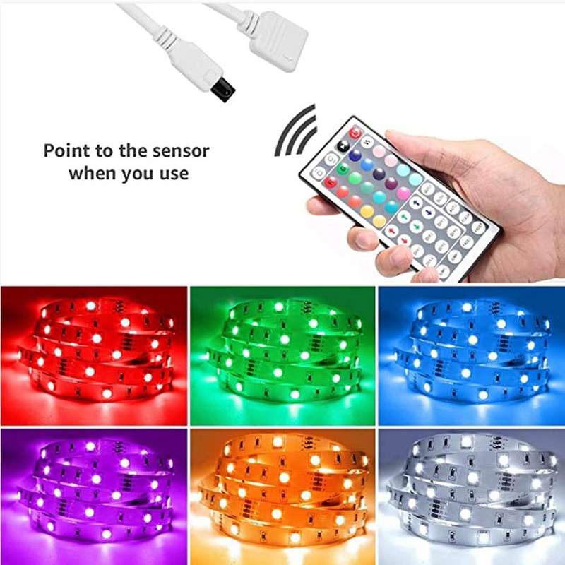 DC12V RGB LED Controller+44 Keys Remote Control RGB Control Box IR Light Strip Controller for 2835