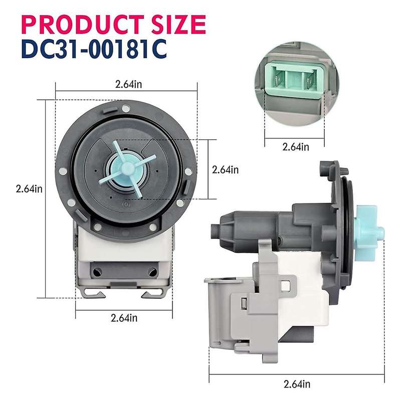 DC31-00181C Washer Pump Motor Replace DC31-00030E,00030J,30008F,DC96-01113G,AP6025315 for Recirculat