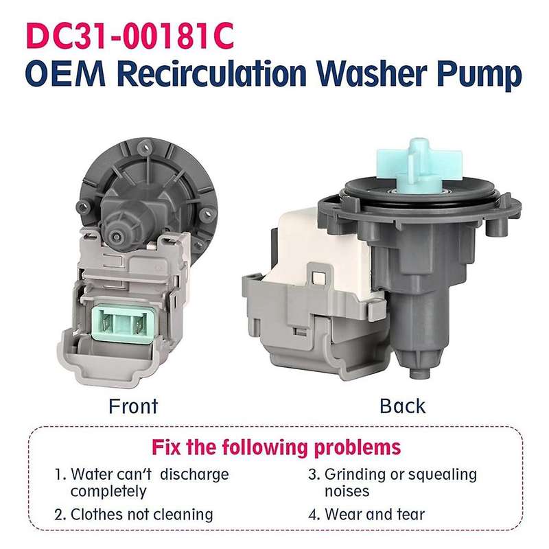 DC31-00181C Washer Pump Motor Replace DC31-00030E,00030J,30008F,DC96-01113G,AP6025315 for Recirculat