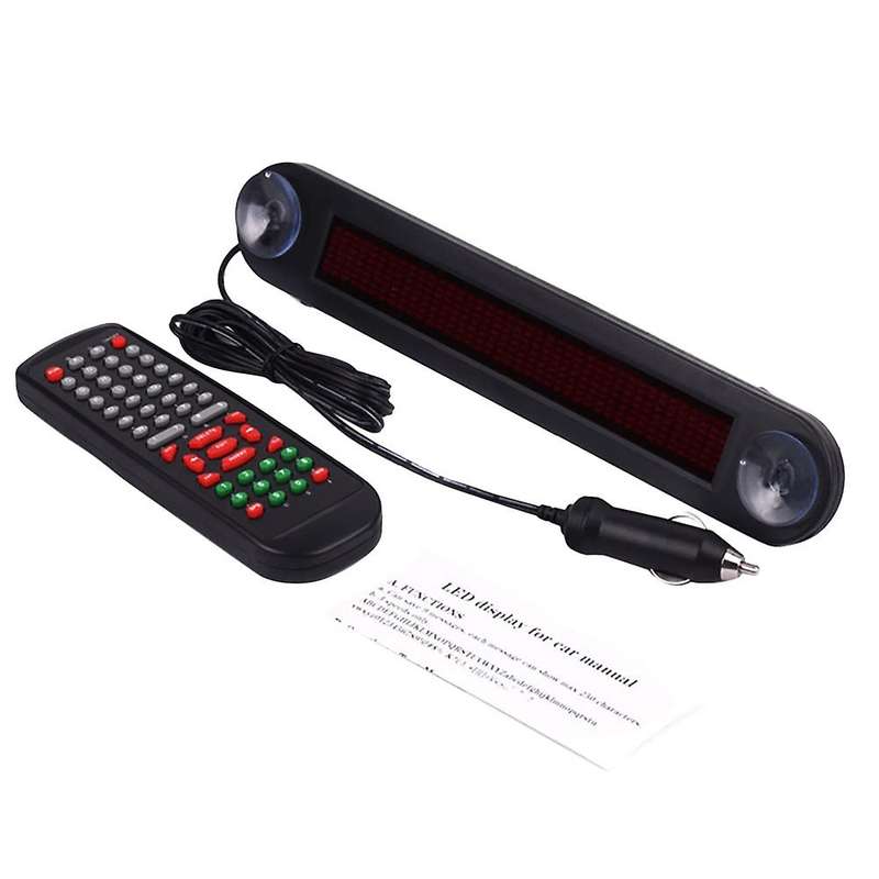 DC12V Remote Red Led Car Sign Programmable Scrolling Message Sign Board for Cars,Shop for Russian