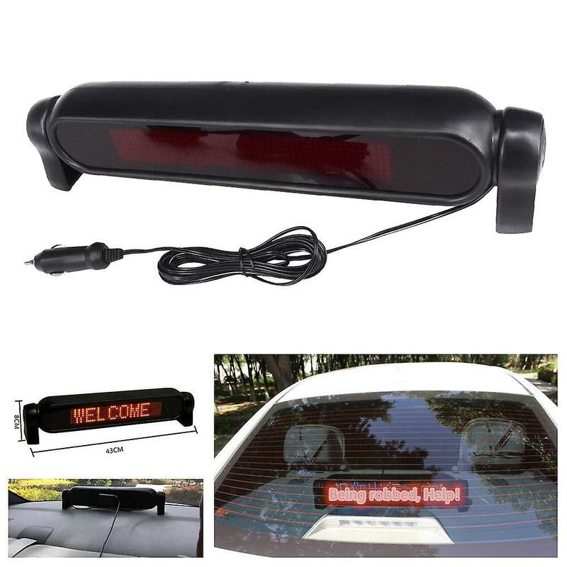DC12V Rotatable Remote Red Led Car Sign Programmable Scrolling Message Sign Board for Cars,Shop for