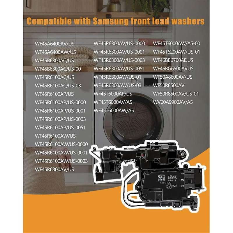 DC34-00028A for Drum Washing Machine Dryer Door Lock EG-380917.1 120V DC34-00028B EG-380917.2 250V