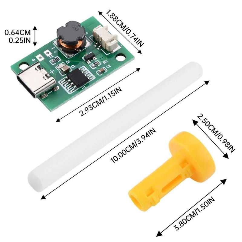 DC5V Single Non-Switched Atomization Humidification Module DIY Ultrasonic Atomizer TYPE-C Mini Humid