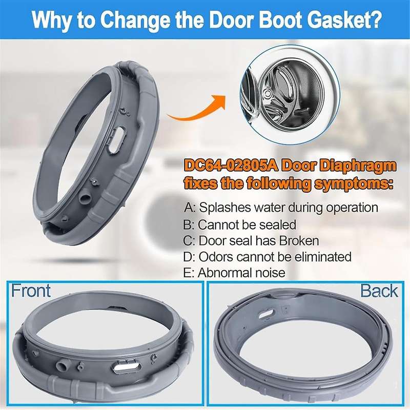 DC64-02805A Washer Door Boot Seal for Washer Replacement Parts Door Diaphragm WF393BTPARA/A2,WF395BT