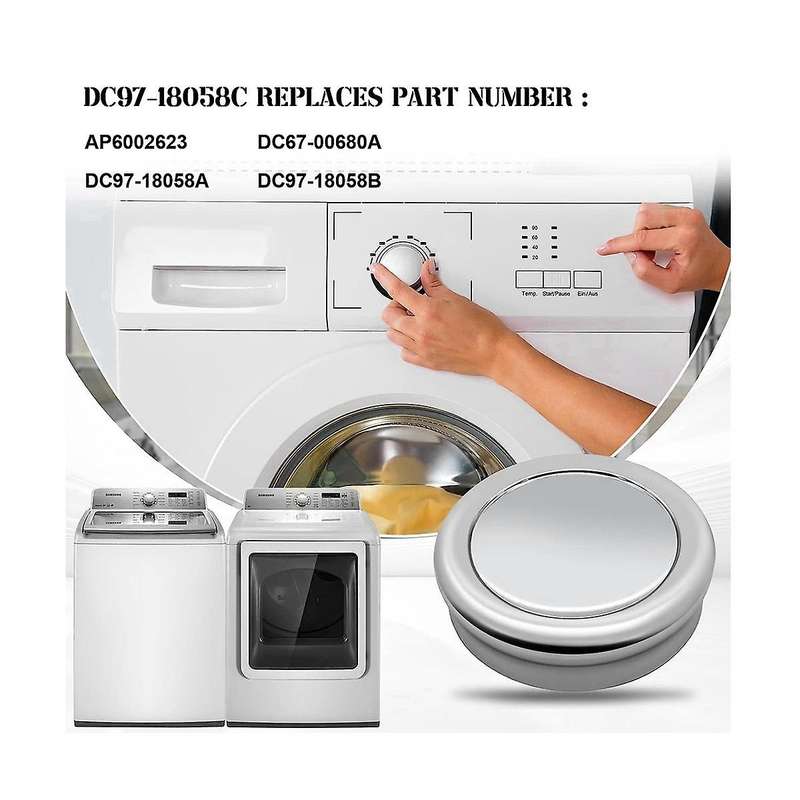 Dc97-18058c Washer/dryer Knob Laundry Appliance Control Knob Ap6002623,dc67-00680a,dc97-18058a,18058