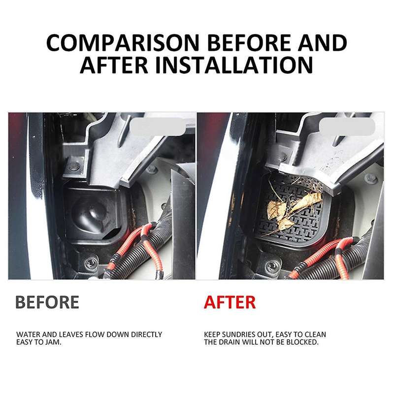 Debris Filter for Model Y Front Trunk Water Guide Channel Protective Net Cover Leak Filter Groove A