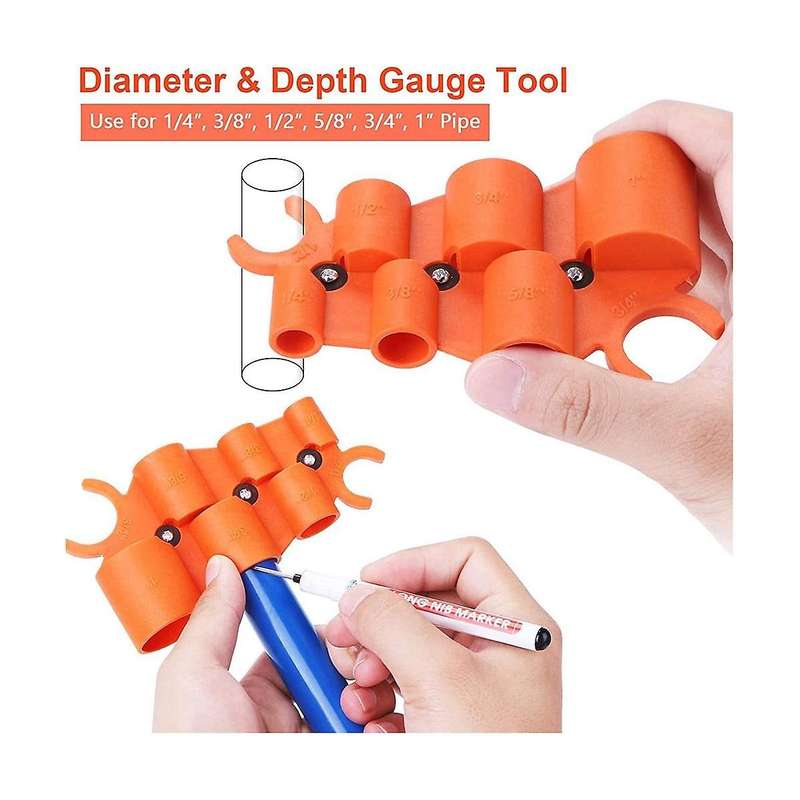 Deburring Tool Kit,pvc Pipe Tubing Cutter Depth Gauge and Pipe Cutter Tool, Inner Outer Reamer Pipe