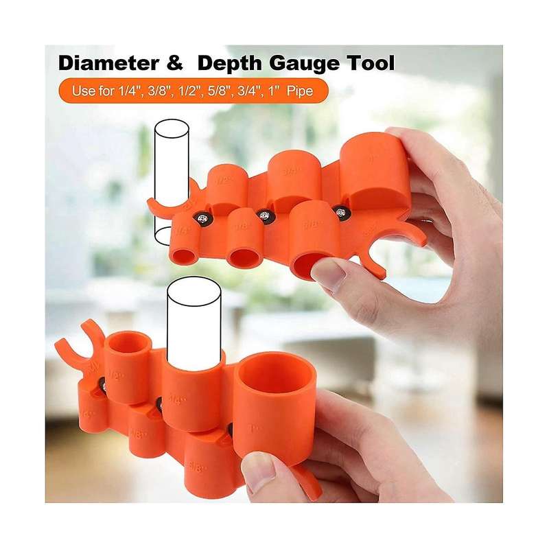 Deburring Tool Kit,pvc Pipe Tubing Cutter Depth Gauge and Pipe Cutter Tool, Inner Outer Reamer Pipe