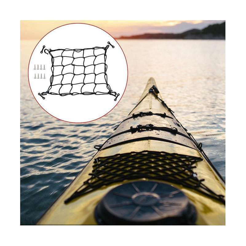 Deck Cargo Net with Lashing Hooks Heavy Duty Luggage Netting Mesh for Kayak Storage Truck Bed Fishin