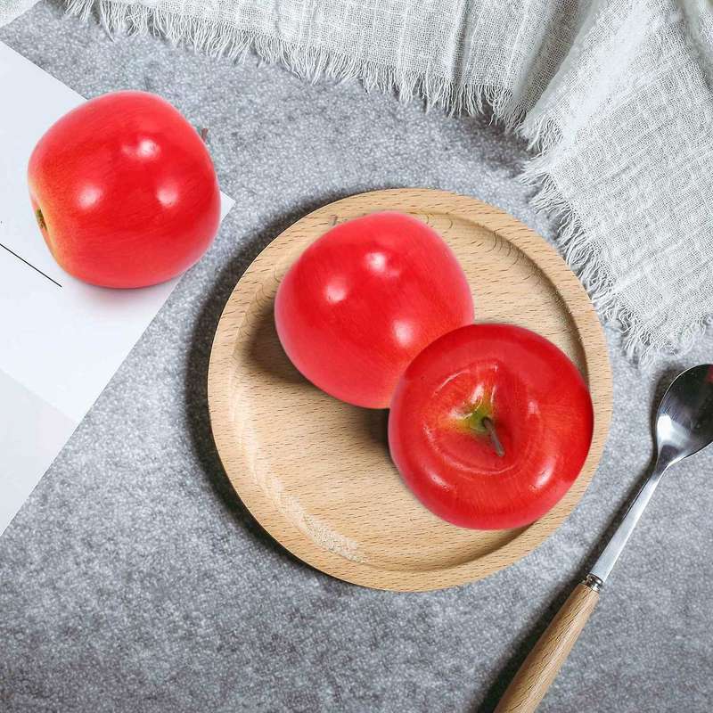 Decorative Artificial Plastic Fruits Imitation Home Decor 6pcs Red
