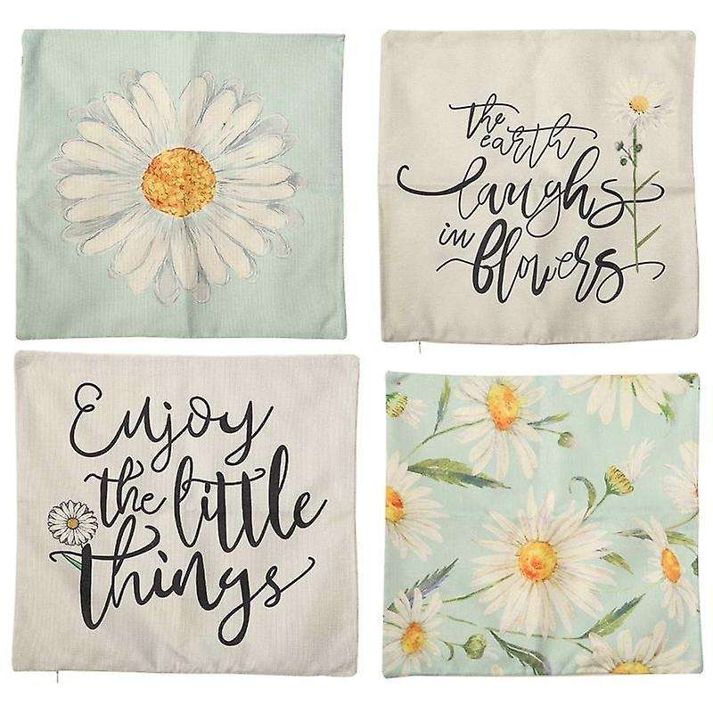 Decorations Pillow Covers Daisy Quote Floral Pillows Decorative Throw Pillows Farmhouse Decor