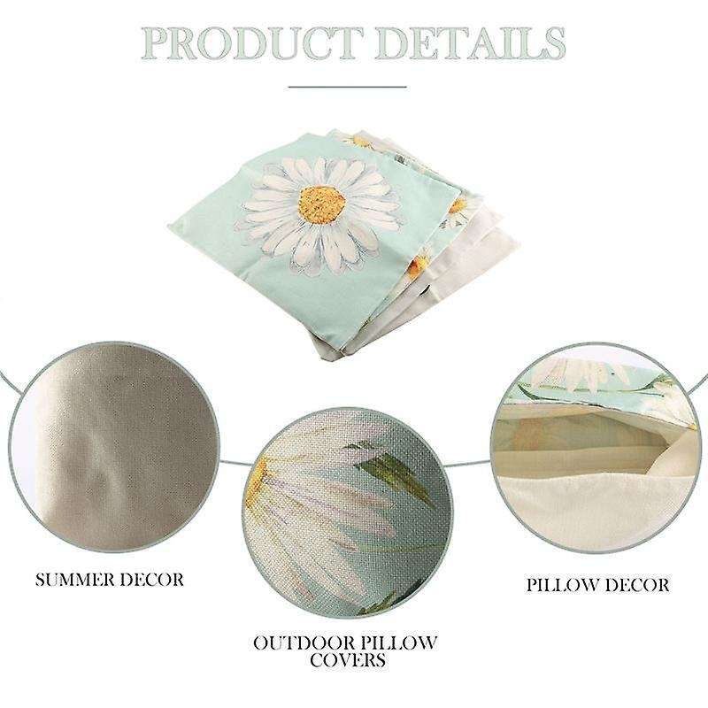 Decorations Pillow Covers Daisy Quote Floral Pillows Decorative Throw Pillows Farmhouse Decor