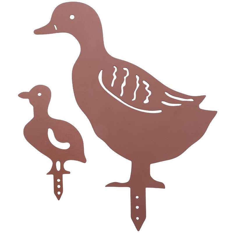 Decorate Garden Piles with Metal Duck Gardening Artwork Garden Lawn Backyard Decoration Gift Duck Fa