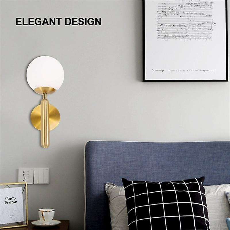 Decorative Led Wall Lamp Lighting Nordic Glass Ball Chandelier Bathroom Mirror Light Gold Modern Ro