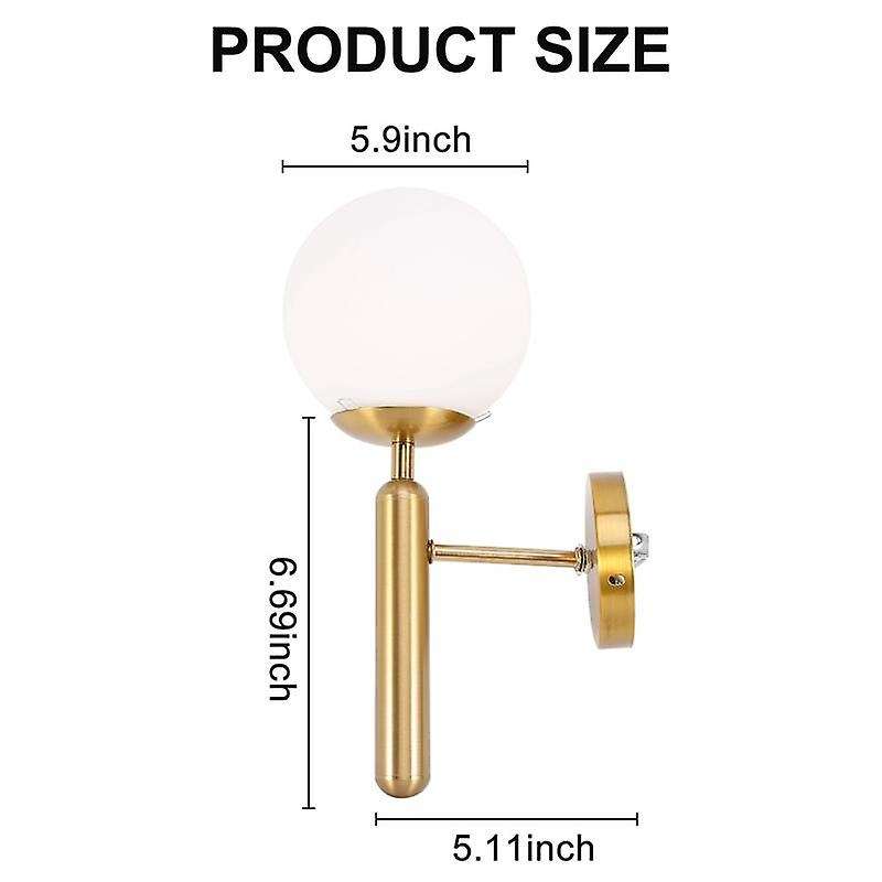 Decorative Led Wall Lamp Lighting Nordic Glass Ball Chandelier Bathroom Mirror Light Gold Modern Ro