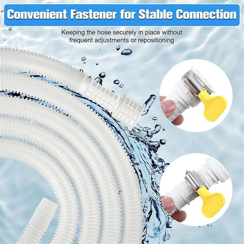 Dehumidifier Drain Hose, 13Ft Flexible Drain Hose with Cuttable Rubber Adapter and Connect Clamp, Ho