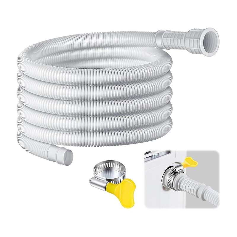 Dehumidifier Drain Hose, 13Ft Flexible Drain Hose with Cuttable Rubber Adapter and Connect Clamp, Ho