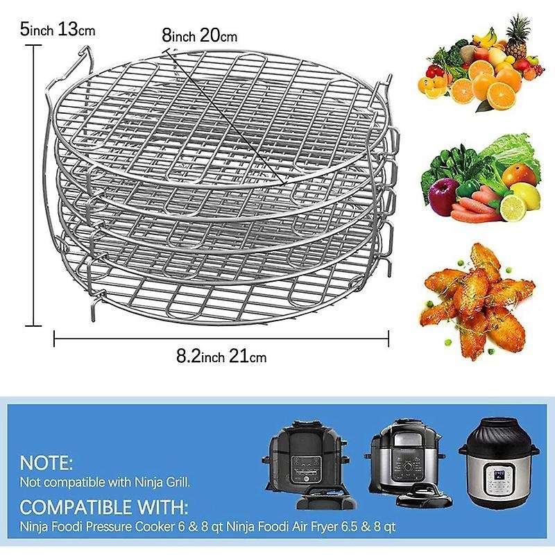 Dehydrator Stand Rack,Stainless Steel 5 Layers Dehydrator Stand for Ninja Foodia Pressure Cooker&Air
