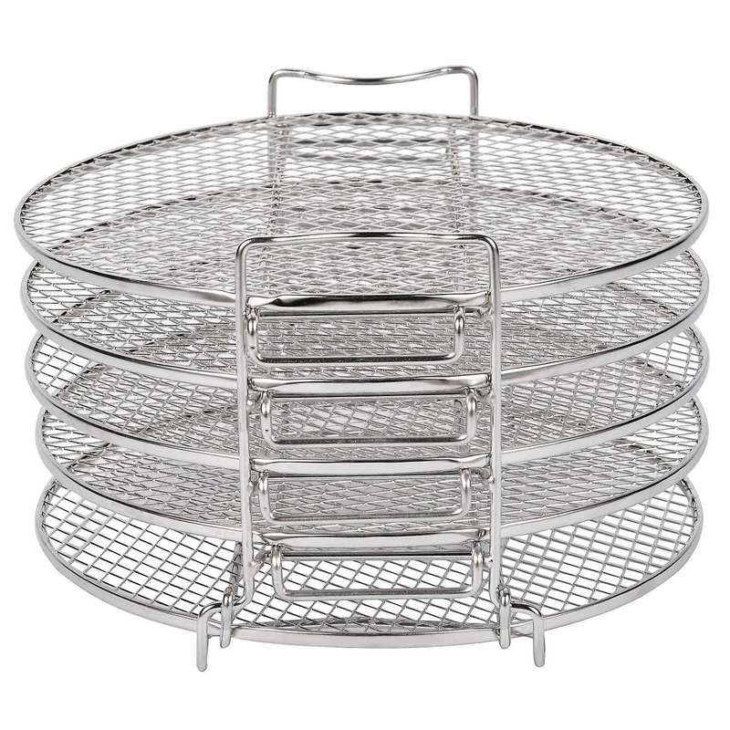 Dehydrator Rack for Ninja Foodi 6.5 & 8 Qt, Pot Duo Crisp 8 Qt. Stainless Steel 5 Stackable Layers