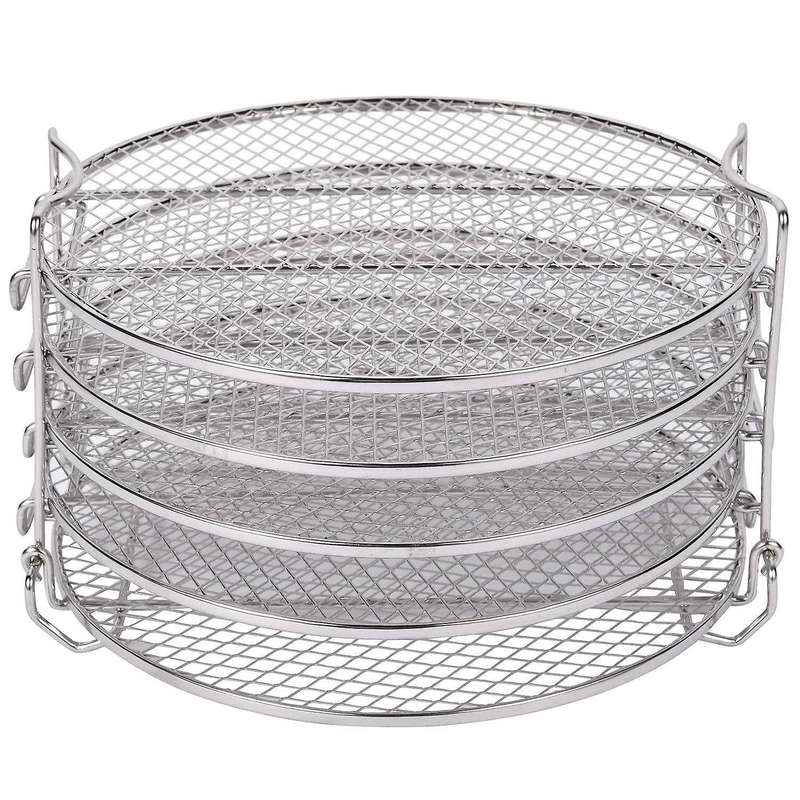 Dehydrator Rack for Ninja Foodi 6.5 & 8 Qt, Pot Duo Crisp 8 Qt. Stainless Steel 5 Stackable Layers